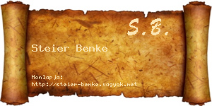 Steier Benke névjegykártya